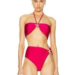 PatBO Cerise Starfish Bikini Top size medium